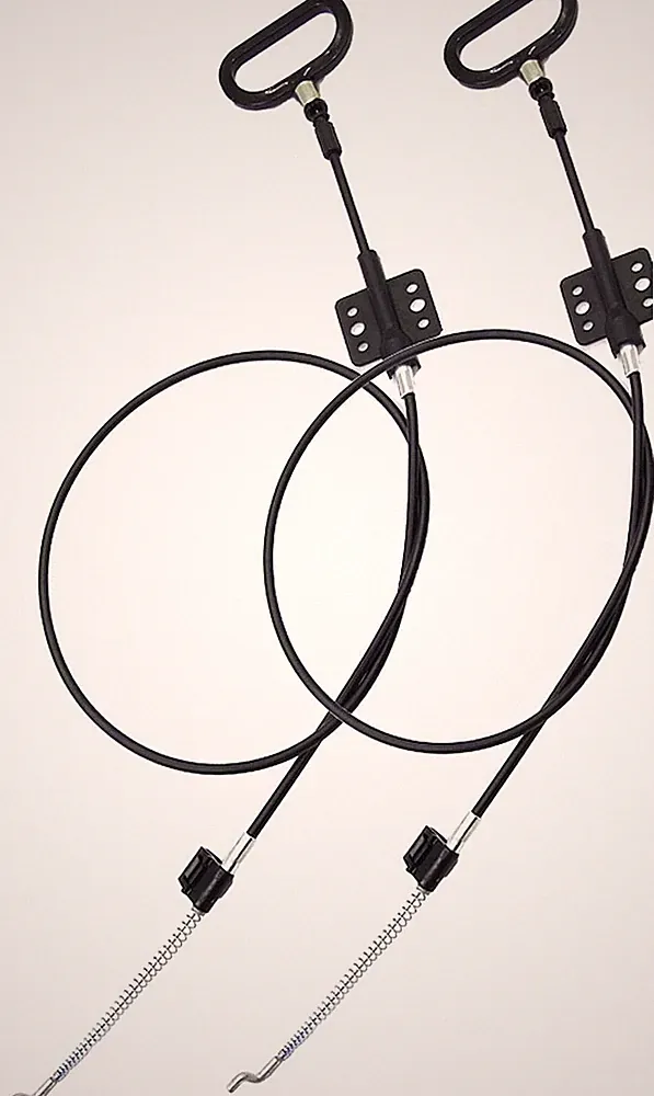 2 Pieces Recliner Release Cable Replacement D-Ring Pull Handle, Exposed Black