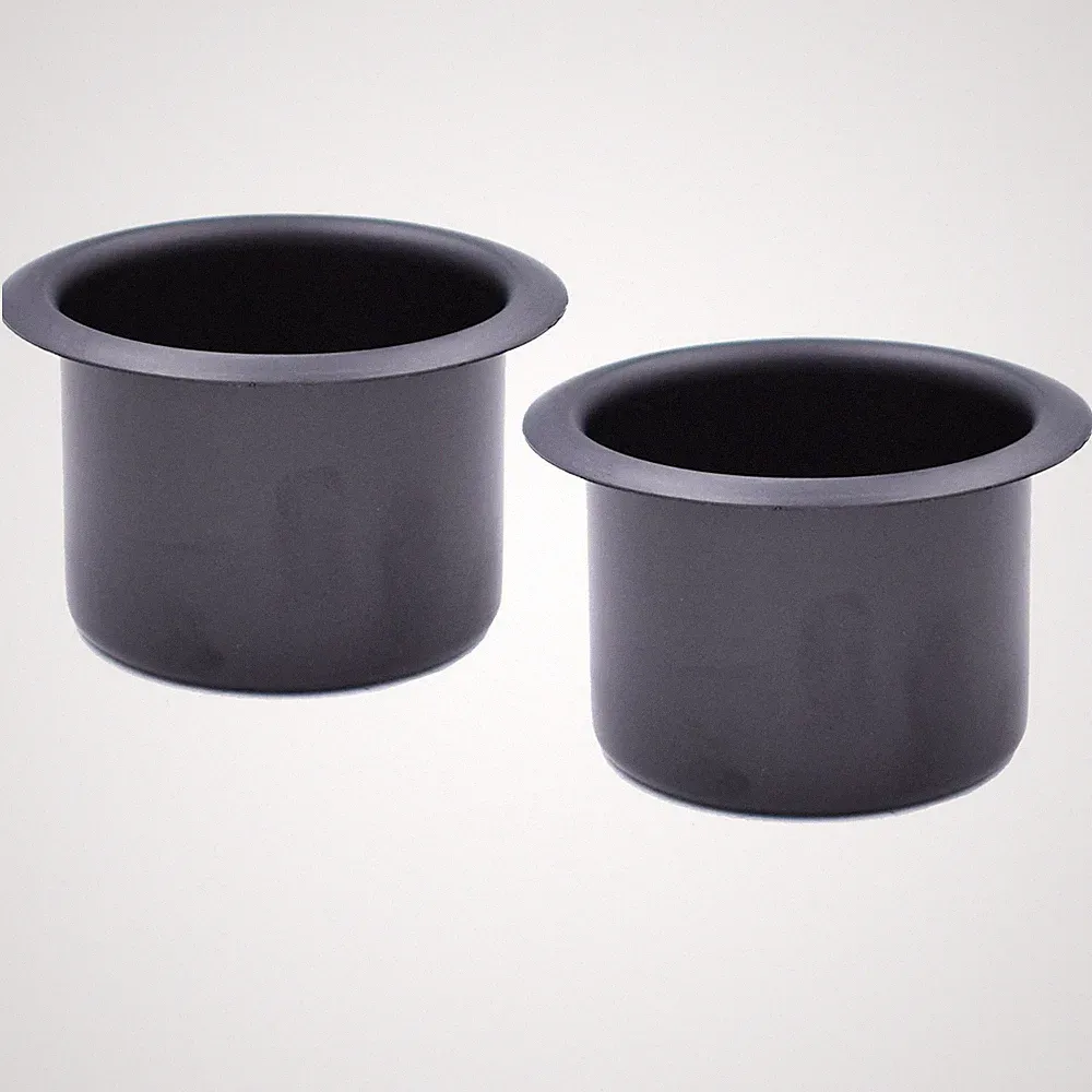 2Pcs Metal Sofa Recliner-Handles Cup Holder Insert 80mm*60mm, black