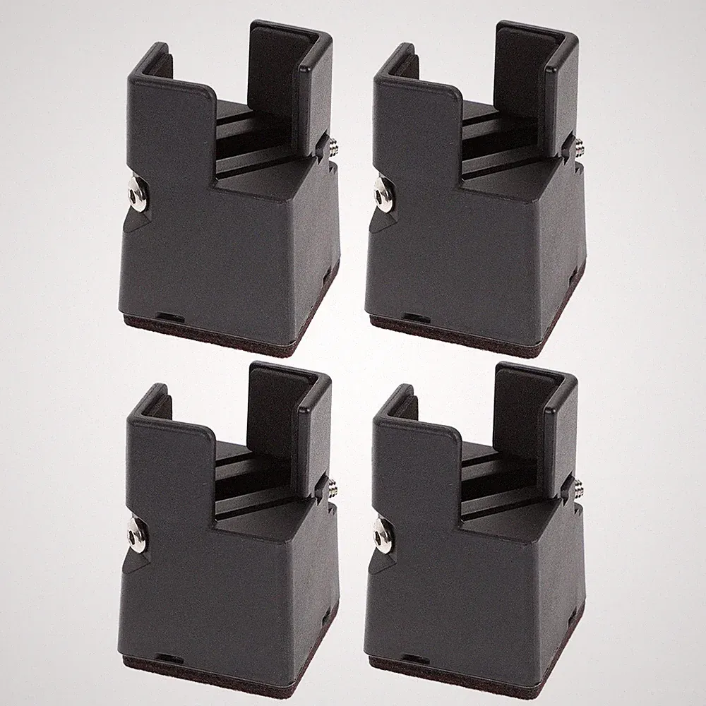 4 Pcs Furniture Risers Adjustable Bed Risers For Table Legs Sofa Recliner Black