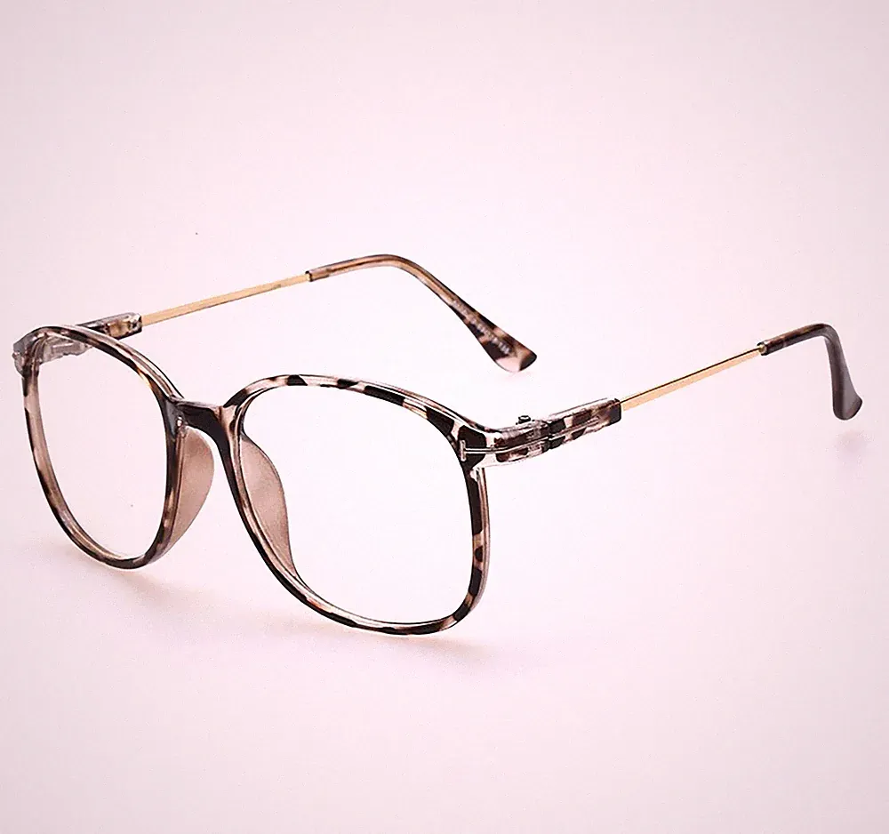 Large Frame Oversized Clear Lens Vintage Retro Glasses UV400 Anti Blue Light