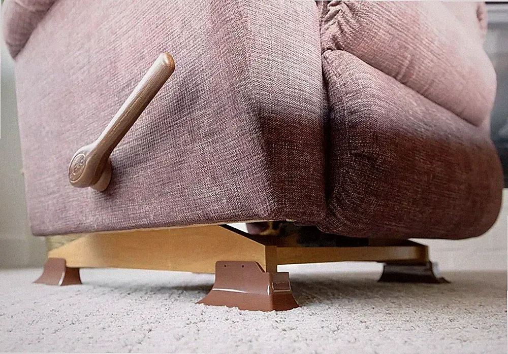 risers for chair recliners with round swivel metal base